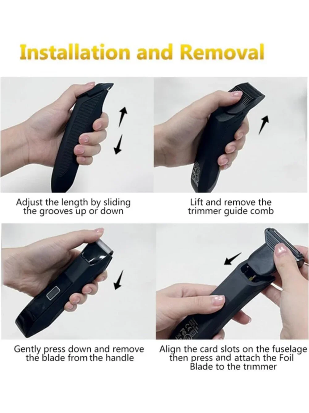 Men's Body Groomer & Ball Trimmer - Waterproof Electric Shaver for Smooth